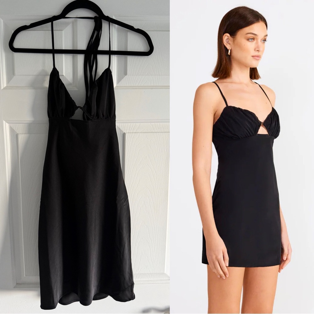 SNDYS Black Amalia Mini Dress